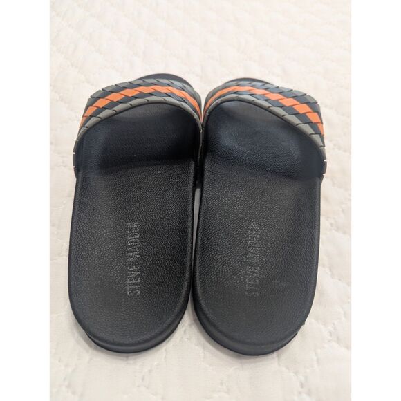 🩴 Steve Madden Bizz Double Strap Sandals – Size 3 Youth – Orange/Black - Picture 5 of 6